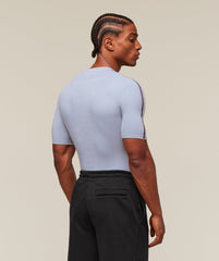 everywear Warp Knit T-Shirt - Pale Blue