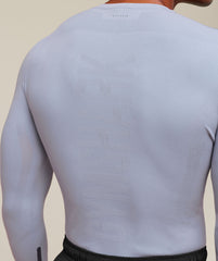 everywear Warp Knit Long Sleeve T-Shirt - Pale Blue