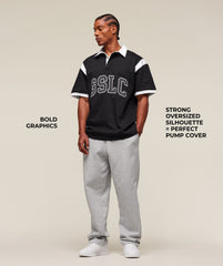 GSLC Retro Polo Shirt - Black/White