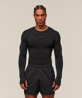 everywear Warp Knit Long Sleeve T-Shirt - Black