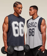 GSLC 2in1 Reversible Tank - Light Grey Core Marl/Heavy Blue
