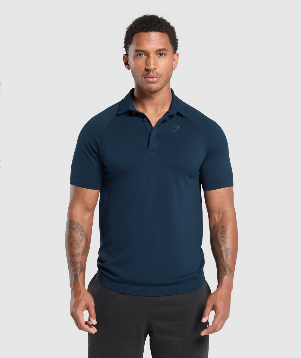 Seamless Polo Shirt - Navy