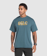 Script Graphic T-Shirt - Cargo Blue