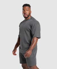 Waffle Oversized T-Shirt - Onyx Grey