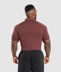 Seamless Polo Shirt - Burgundy Brown