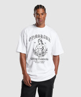 Hispanic Inspired Oversized Graphic T-Shirt - White