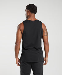 Crest Cotton Tank - Black