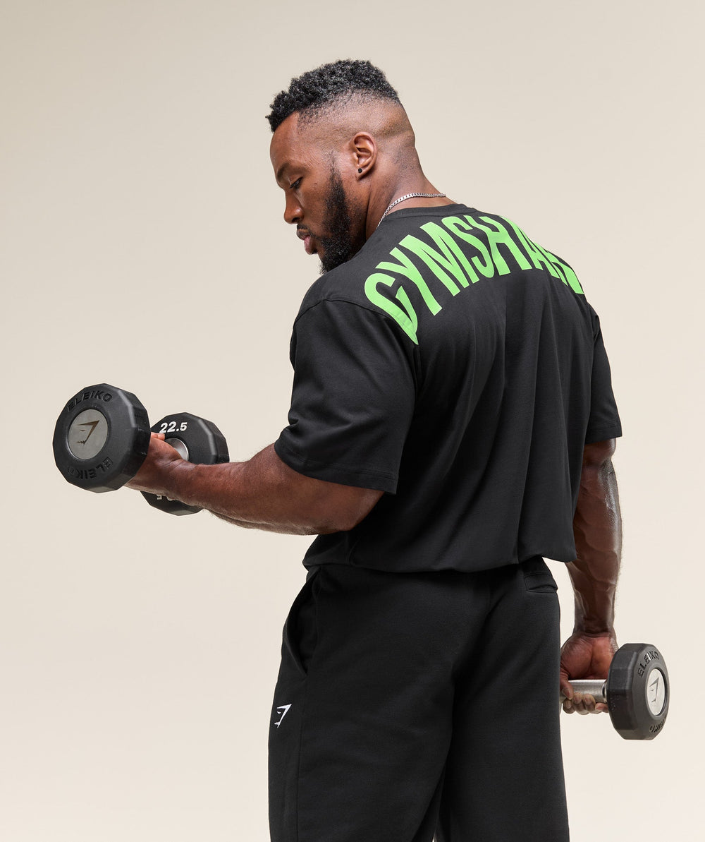 Power T-Shirt - Black/Energy Gelato Green