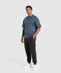 Short Sleeve Polo - Cargo Blue