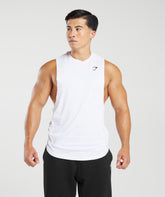 React Drop Arm Tank - White