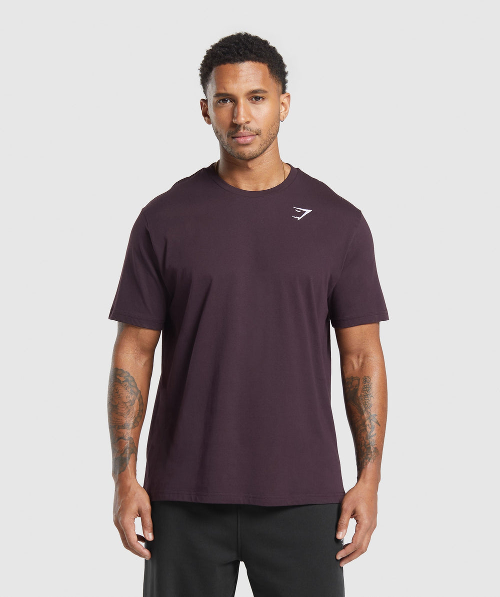 Crest T-Shirt - Plum Brown
