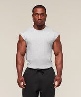 React Cut Off Tank - Light Grey Core Marl