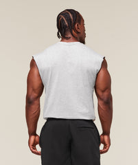 React Cut Off Tank - Light Grey Core Marl