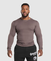 Ribbed Long Sleeve T-Shirt - Steel Purple