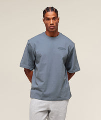 For The Lifters Boxy T-Shirt - Iron Blue