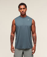 Oversized Performance Tank - Titanium Blue