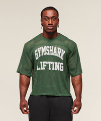 Mesh Oversized T-Shirt - Classic Green