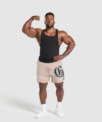 Varsity Graphic Shorts - Stone Pink