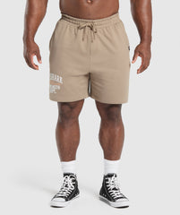 Trophy Graphic Shorts - Cement Brown