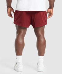 Lifting Mesh 5" Shorts - Sets Red