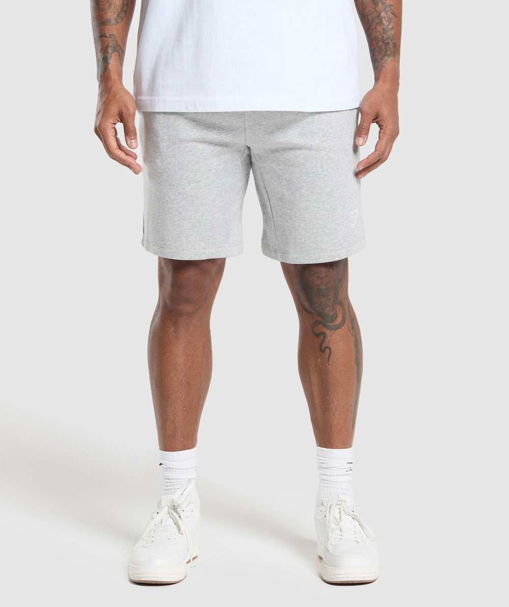 Crest 9" Shorts - Light Grey Marl