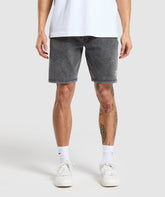 Washed Jersey 9" Shorts - Black
