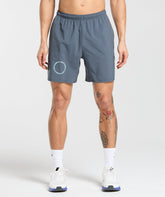 Keep Showing Up 7" Shorts - Titanium Blue