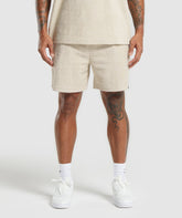 Towelling 7" Shorts - Pebble Grey