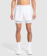 Running 2 in 1 Shorts - White