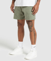 Heavyweight Ribbed Shorts - Unit Green