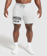 XXL Graphic Shorts - Light Grey Core Marl