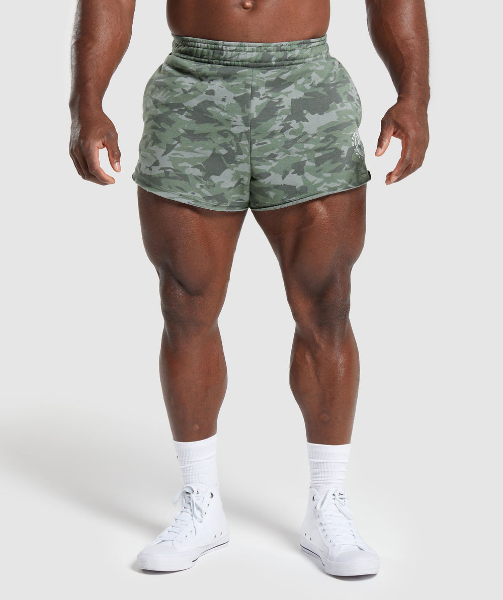 Legacy Printed 4" Shorts - Unit Green
