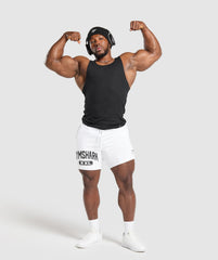 XXL Graphic Shorts - White