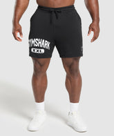 XXL Graphic Shorts - Black