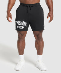 XXL Graphic Shorts - Black