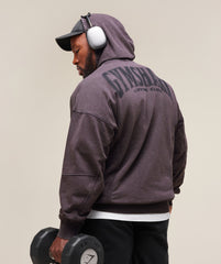 Heritage Washed Hoodie - Plum Brown