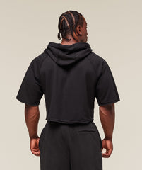 Legacy Short Sleeve Crop Hoodie - Black