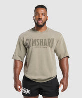 Heritage Washed Short Sleeve Crew - Utility Green