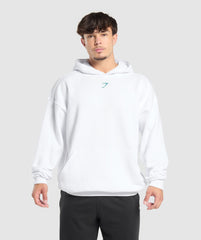 Lifting Club Hoodie - White/Artificial Teal