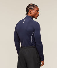 Clean Contour Seamless 1/4 Zip - Heavy Blue/White
