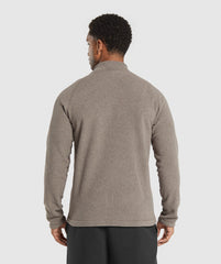 Fleece Zip Through Jacket - Camo Brown/Sand Brown