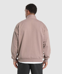 Rest Day Sweats 1/4 Zip - Powder Mauve