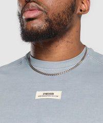 Heavyweight Rib Short Sleeve Crew - Denim Grey