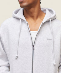 everywear Relaxed Zip Hoodie - Bros Soft Grey Marl