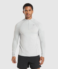Apex Seamless 1/4 Zip - Light Grey/Medium Grey