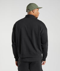 Rest Day Sweats 1/4 Zip - Black