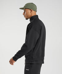 Rest Day Sweats 1/4 Zip - Black