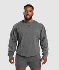Heritage Washed Crew - Onyx Grey