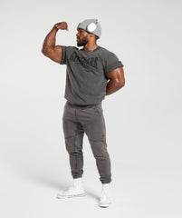 Heritage Washed Short Sleeve Crew - Onyx Grey