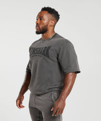 Heritage Washed Short Sleeve Crew - Onyx Grey